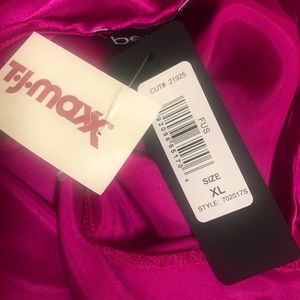100%polyester fuchsia dress XL NWT looks & feels like satin